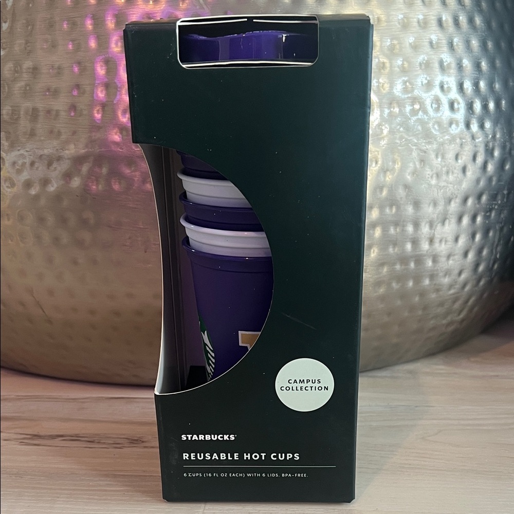 Starbucks 2022 Campus Collection Hot Cups Set of 6 University Washington Huskies